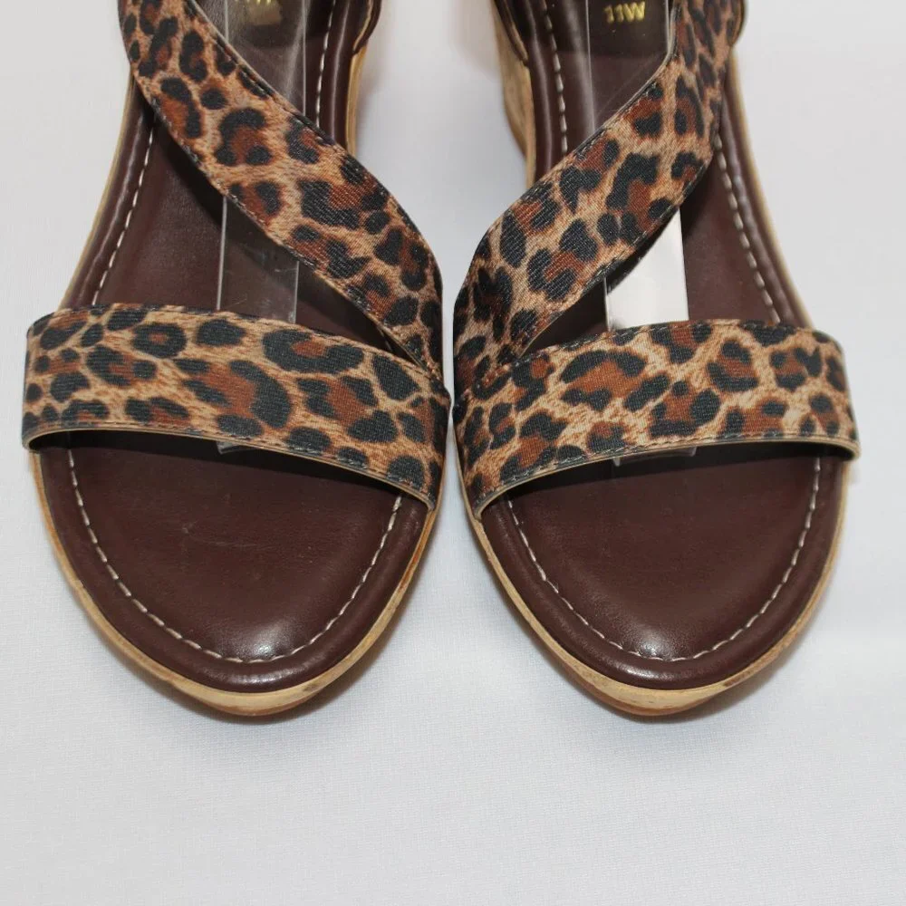 Tuscany Easy Street Leopard Print Sandals